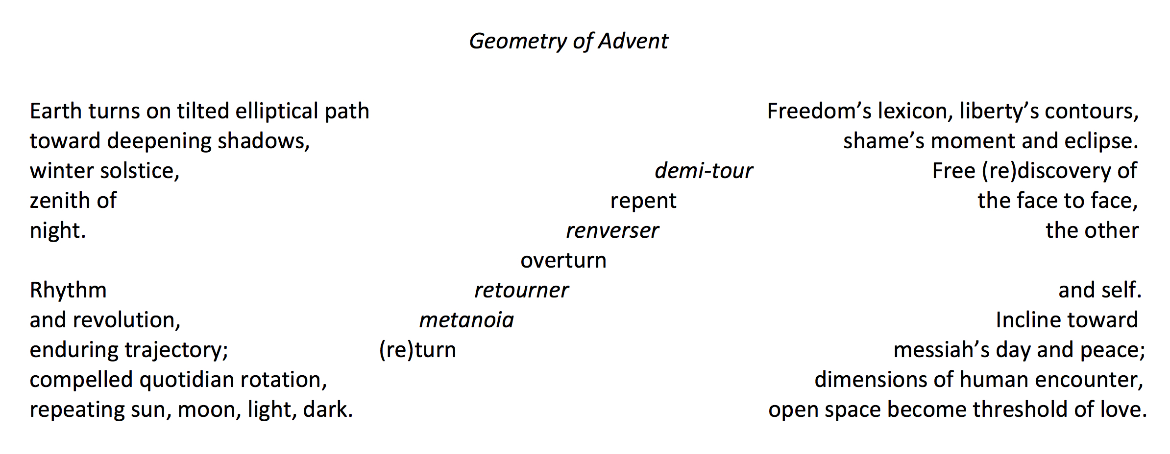 Geometry of Advent - ellipse
